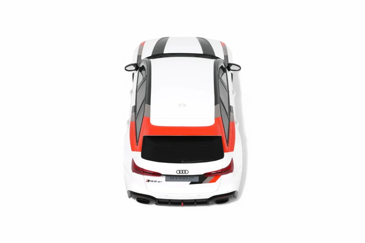 GT Spirit 2024 Audi RS6 Avant GT C8 Arkona White w/ Audisport Livery 1:18 - Image 9