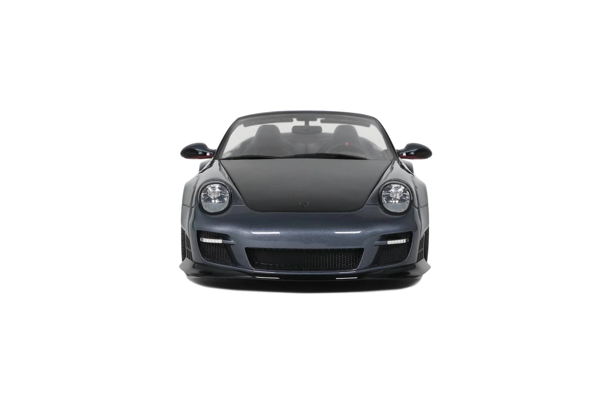 GT Spirit 2016 Porsche 911 997 Cabriolet LB Works Grey w/ Red Wheels 1:18 - Image 4