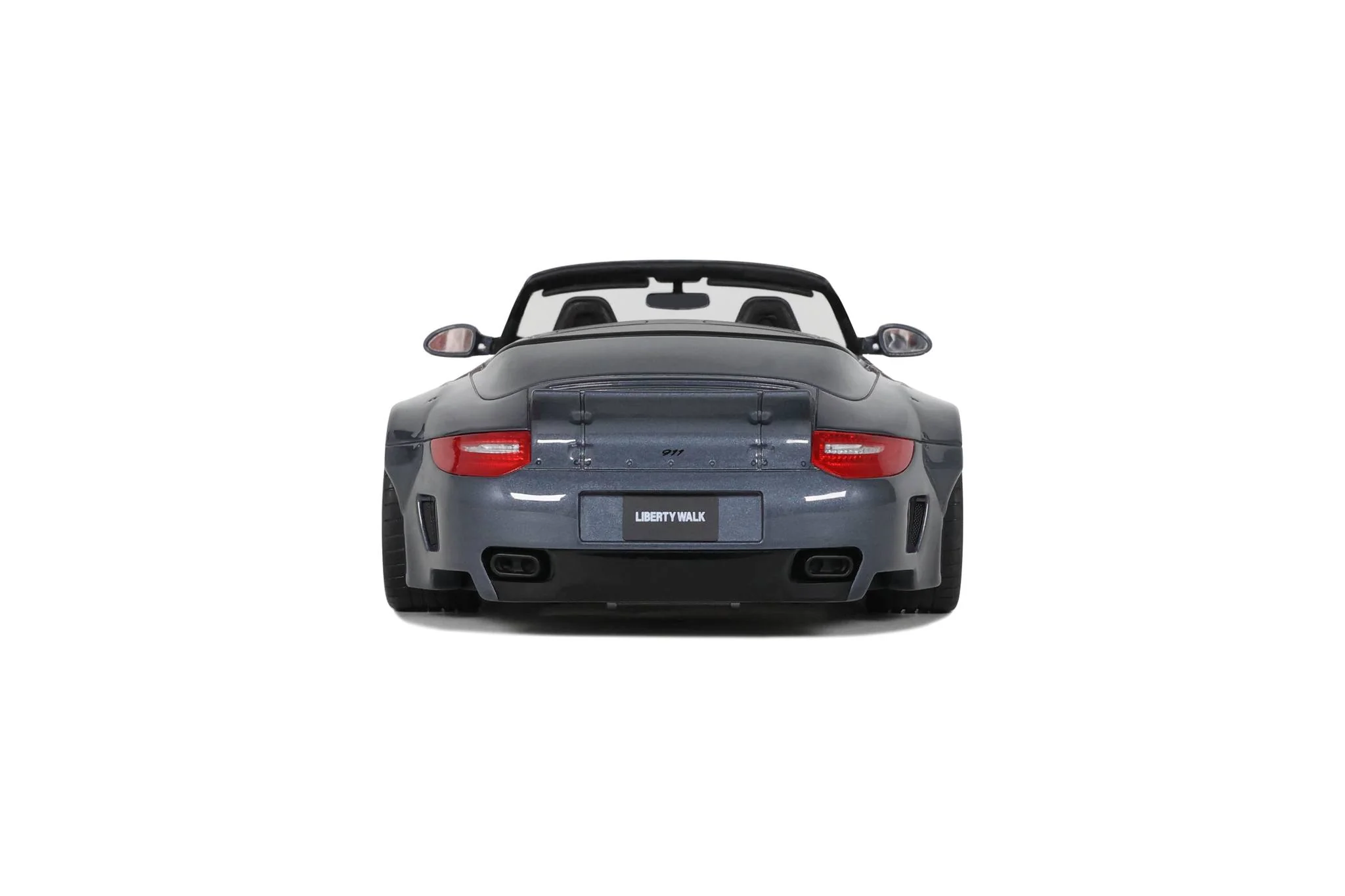 GT Spirit 2016 Porsche 911 997 Cabriolet LB Works Grey w/ Red Wheels 1:18 - Image 5