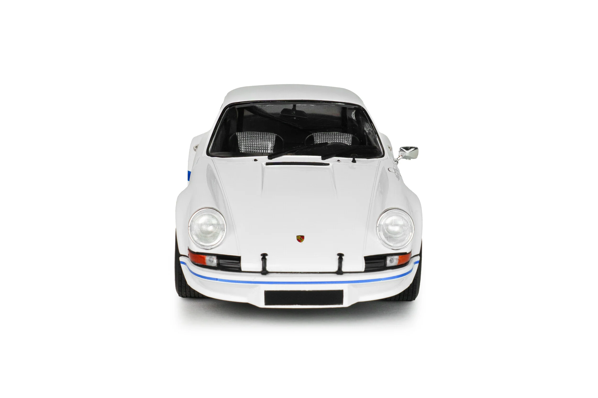 Solido 1973 Porsche 911 Carrera RS 2.7 White w/ Blue Wheels and Deco 1:18 - Image 6