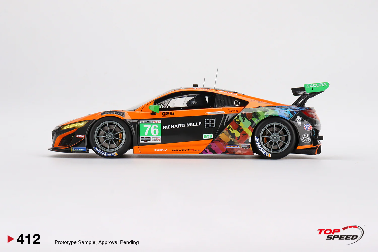 Topspeed 1:18 Acura NSX GT3 EVO #76 Compass Racing IMSA 2021 - Image 3