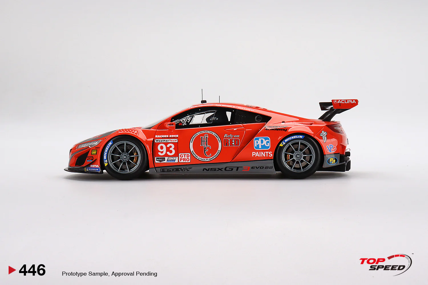 Topspeed 1:18 Acura NSX GT3 EVO22 #93 WTR Racers Edge Motorsports 2022 IMSA Sebring 12Hr. - Image 3
