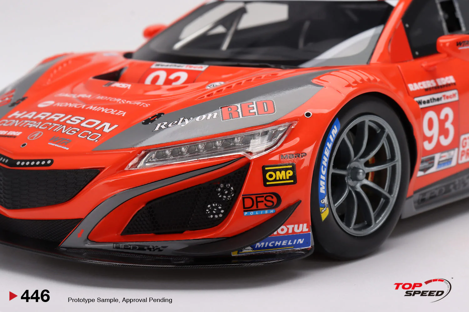 Topspeed 1:18 Acura NSX GT3 EVO22 #93 WTR Racers Edge Motorsports 2022 IMSA Sebring 12Hr. - Image 4