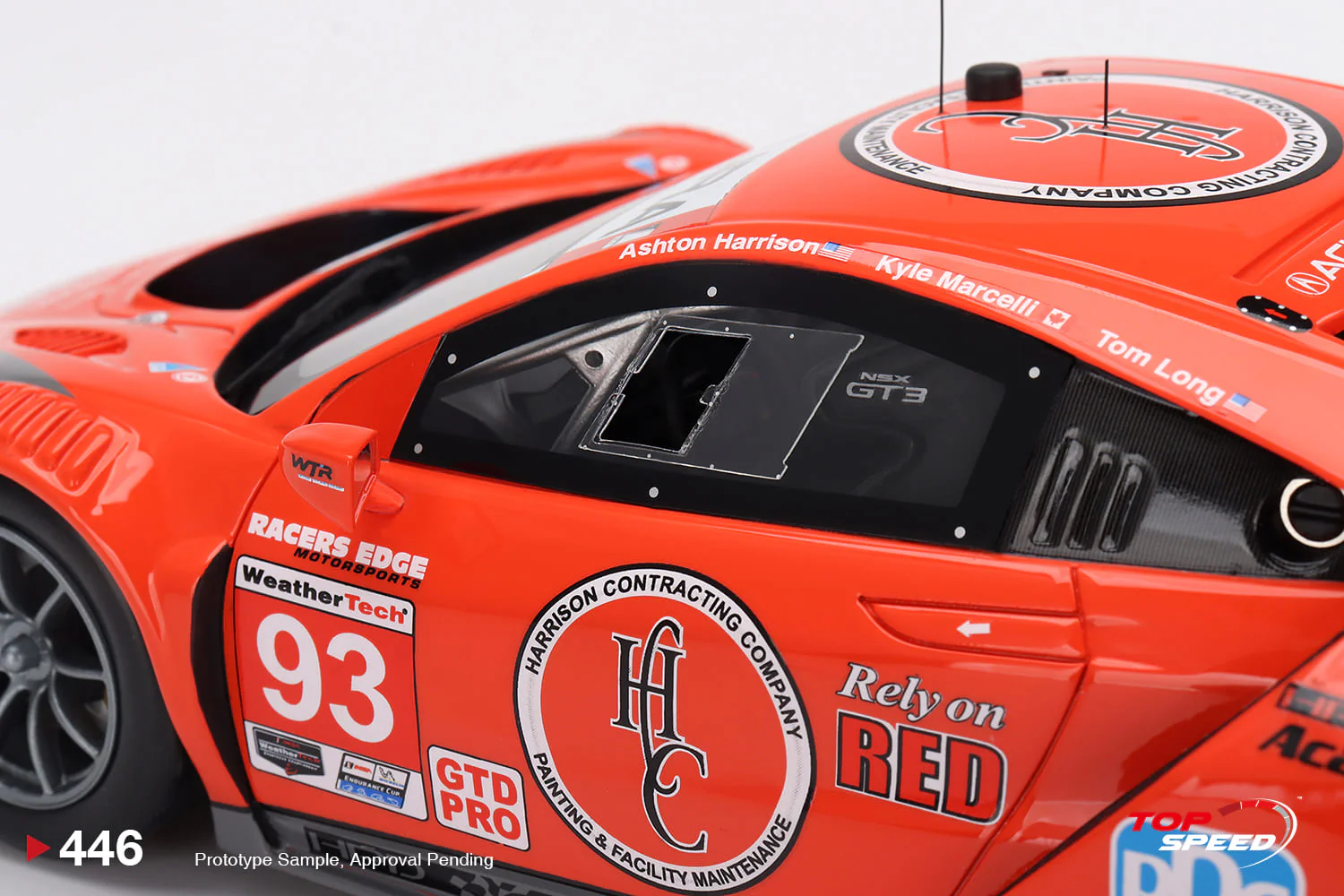 Topspeed 1:18 Acura NSX GT3 EVO22 #93 WTR Racers Edge Motorsports 2022 IMSA Sebring 12Hr. - Image 5