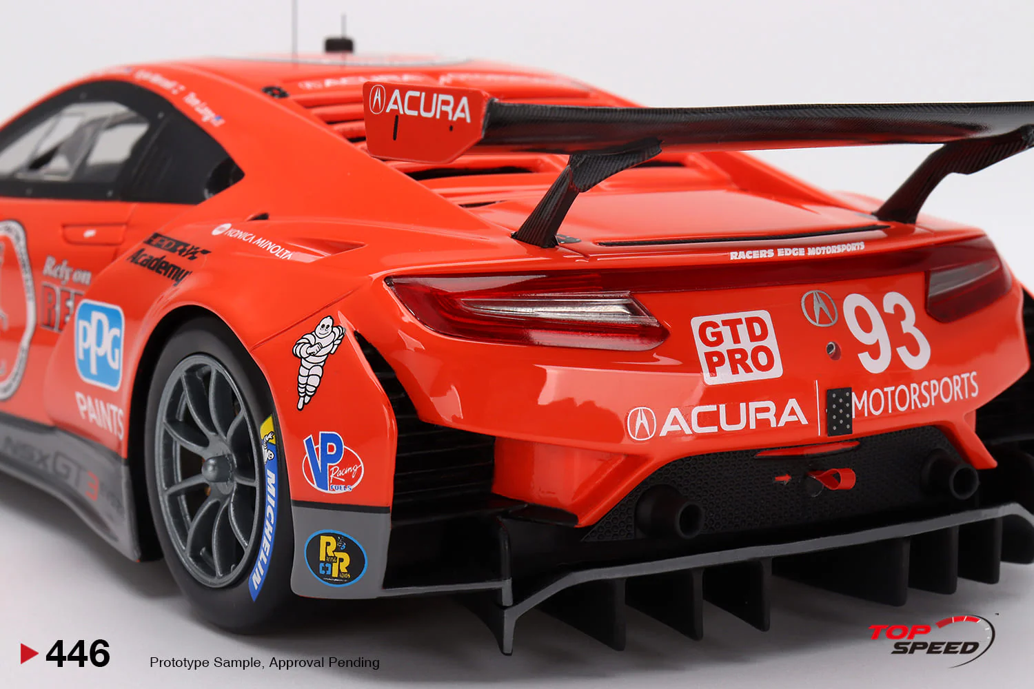 Topspeed 1:18 Acura NSX GT3 EVO22 #93 WTR Racers Edge Motorsports 2022 IMSA Sebring 12Hr. - Image 6