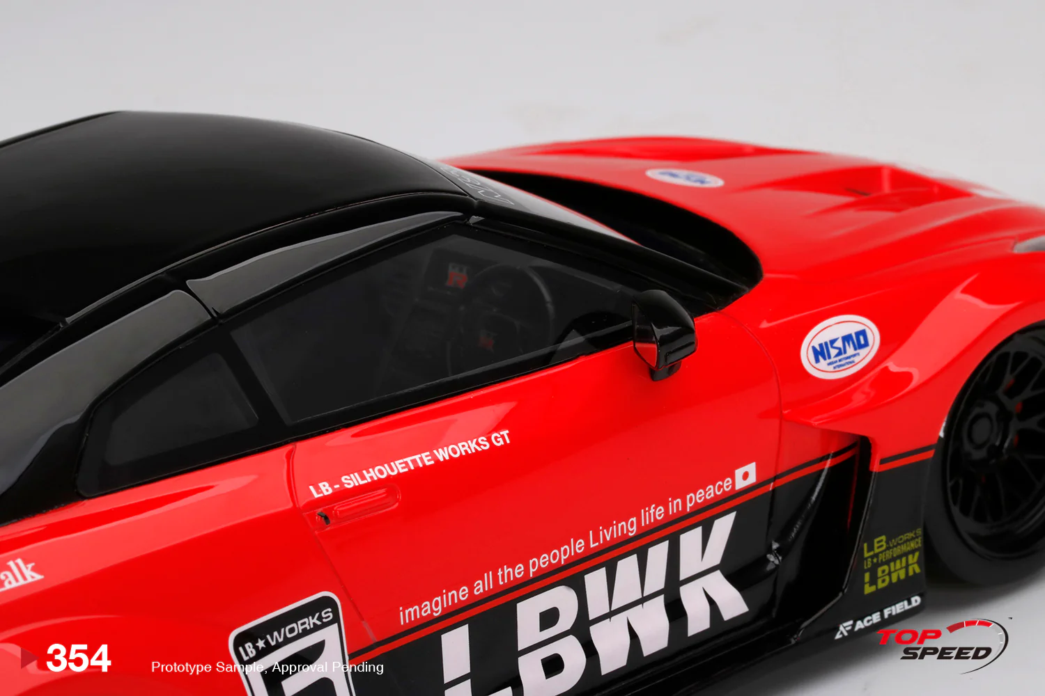 Topspeed 1:18 LB-Silhouette WORKS GTR NISSAN 35GT-RR Ver.1 Red/Black - Image 5